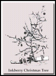 image of inkberry Christmas tree