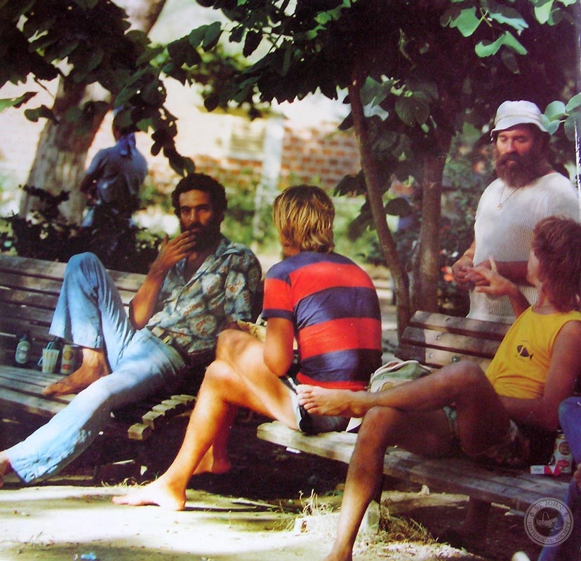 Hippies in Cruz Bay Park