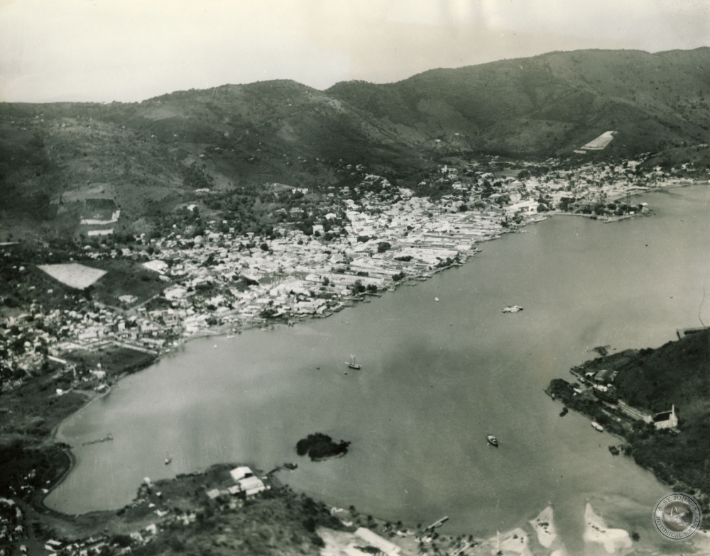 Aerial view of Charlotte Amalie